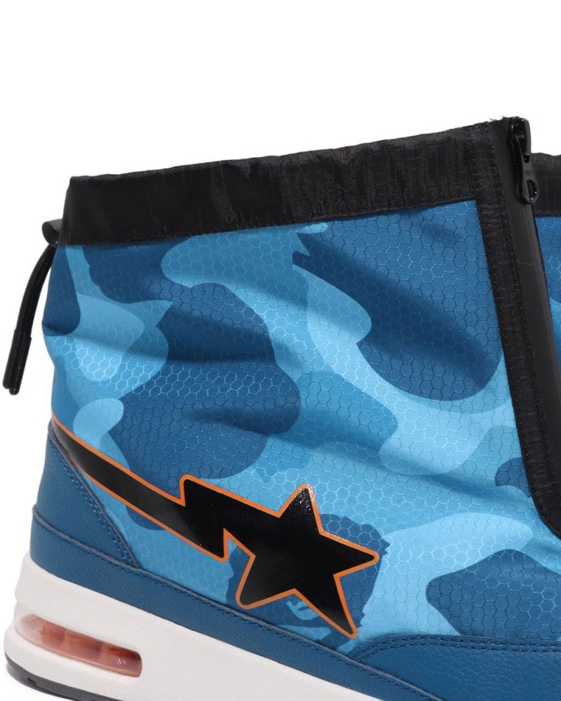 Basket Bape Honeycomb Camo Zip Route STA M2 Bleu Homme | OWD-83458403